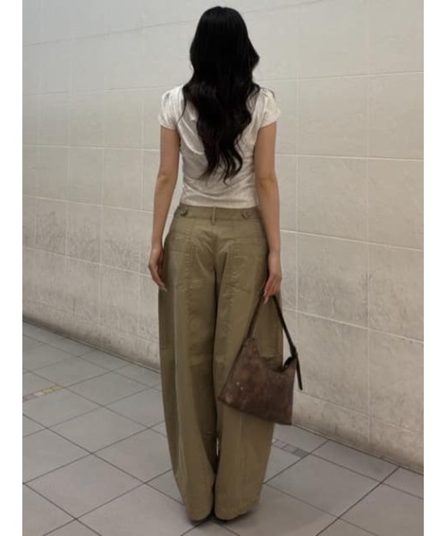 LAGUA GEM(ラグアジェム)の「BARREL LEG MILITARY パンツ(カーゴパンツ・レディース・ベージュ/カーキ/チャコールグレー・X-SMALL/SMALL/MEDIUM)」の14枚目の写真