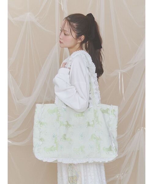 merry jenny(メリージェニー)の「dreamy horse bag(トートバッグ・レディース・グリーン/ピンク/ブルー・FREE)」の2枚目の写真