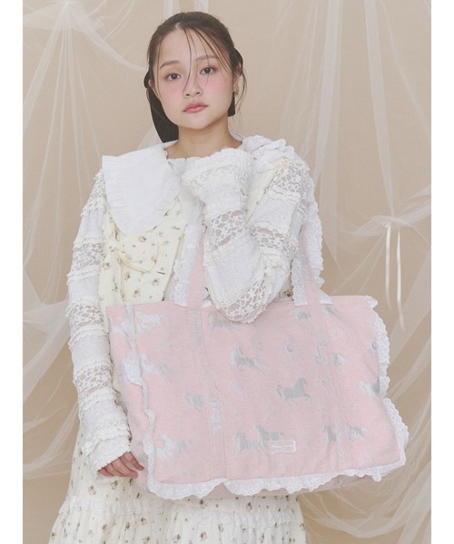 merry jenny(メリージェニー)の「dreamy horse bag(トートバッグ・レディース・グリーン/ピンク/ブルー・FREE)」の3枚目の写真