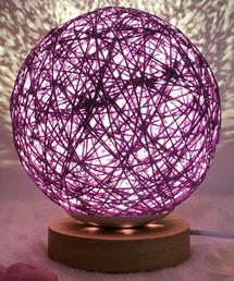 SORENA（ソレナ）の「ラタン風LEDボールライト USB充電ポート付き（照明）」