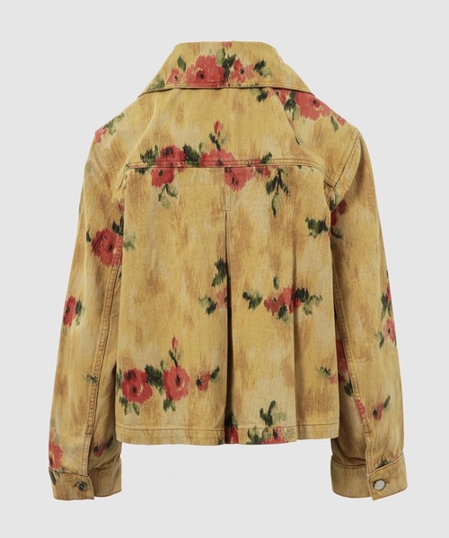 GANNI（ガニー）の「Print Denim Jacket（デニムジャケット・レディース・イエロー系その他・38/36）」の2枚目の写真