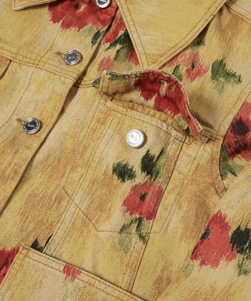 GANNI（ガニー）の「Print Denim Jacket（デニムジャケット・レディース・イエロー系その他・38/36）」の4枚目の写真