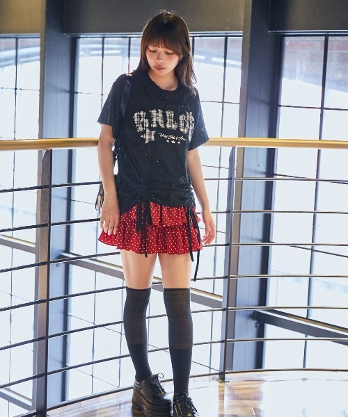 GORGE(ゴージ)の「《チェックロゴ刺繍シャーリング》カットソー/ストリート/春夏/全2色(Tシャツ/カットソー・レディース・ブラック/オフホワイト・F)」の9枚目の写真