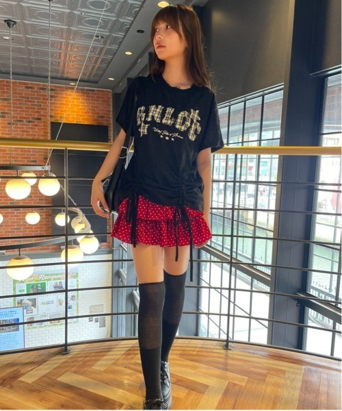 GORGE(ゴージ)の「《チェックロゴ刺繍シャーリング》カットソー/ストリート/春夏/全2色(Tシャツ/カットソー・レディース・ブラック/オフホワイト・F)」の10枚目の写真