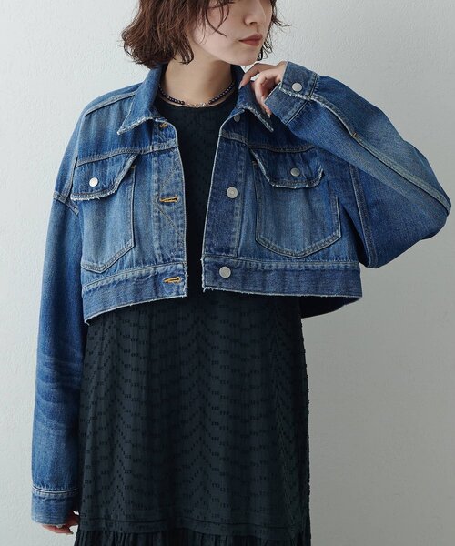 Whim Gazette(ウィムガゼット)の「デニムボレロGジャン(デニムジャケット・レディース・インディゴブルー・FREE)」の18枚目の写真