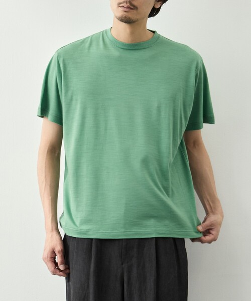 FUJI(フジ)の「【FUJI/フジ】WOOL S/S T-SHIRT(Tシャツ/カットソー・メンズ・ブラック/ブラウン/グリーン・4/5)」の4枚目の写真