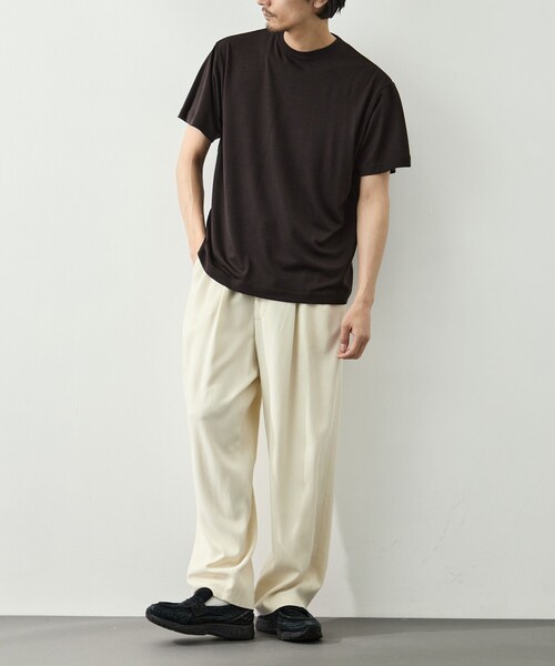 FUJI(フジ)の「【FUJI/フジ】WOOL S/S T-SHIRT(Tシャツ/カットソー・メンズ・ブラック/ブラウン/グリーン・4/5)」の14枚目の写真
