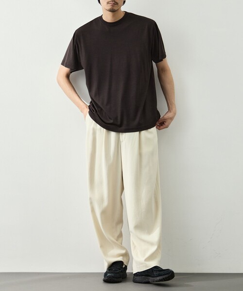 FUJI(フジ)の「【FUJI/フジ】WOOL S/S T-SHIRT(Tシャツ/カットソー・メンズ・ブラック/ブラウン/グリーン・4/5)」の15枚目の写真