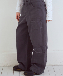 Double Pocket Cargo Pants, Charcoal