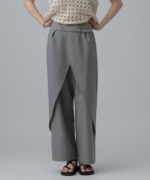 LEPSIM(レプシィム)の「2WAYラップパンツ 670531(その他パンツ・レディース・グレー/ブラック・LARGE/MEDIUM)」の9枚目の写真