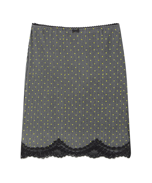 HIGHTIDEFRANKIE（ハイタイドフランキー）の「Lace Ribbon Midi Skirt Gray（スカート・レディース・グレー・FREE）」の2枚目の写真
