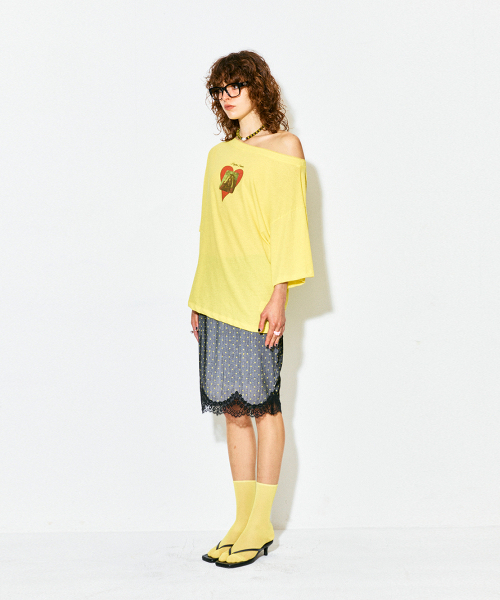 HIGHTIDEFRANKIE（ハイタイドフランキー）の「Lace Ribbon Midi Skirt Gray（スカート・レディース・グレー・FREE）」の5枚目の写真