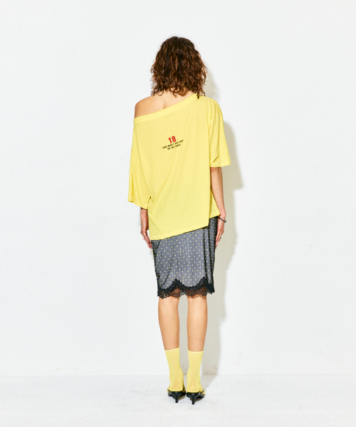 HIGHTIDEFRANKIE（ハイタイドフランキー）の「Lace Ribbon Midi Skirt Gray（スカート・レディース・グレー・FREE）」の6枚目の写真