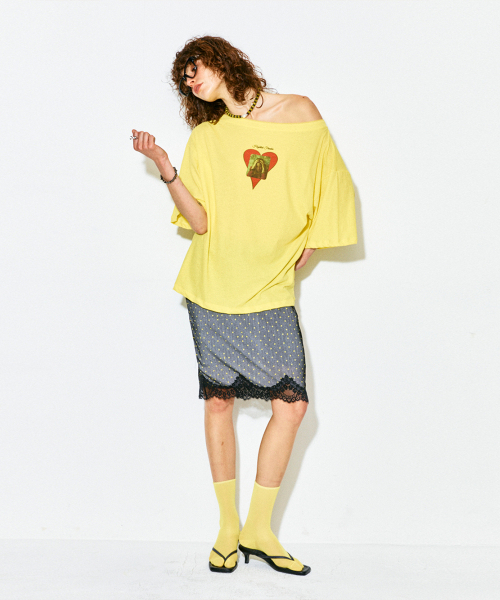 HIGHTIDEFRANKIE（ハイタイドフランキー）の「Lace Ribbon Midi Skirt Gray（スカート・レディース・グレー・FREE）」の10枚目の写真