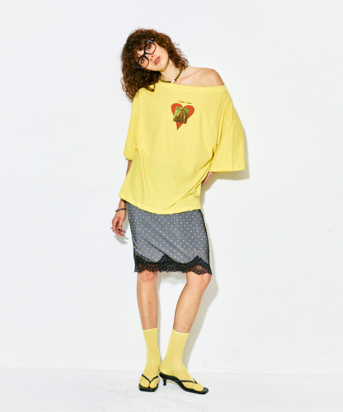 HIGHTIDEFRANKIE（ハイタイドフランキー）の「Lace Ribbon Midi Skirt Gray（スカート・レディース・グレー・FREE）」の11枚目の写真