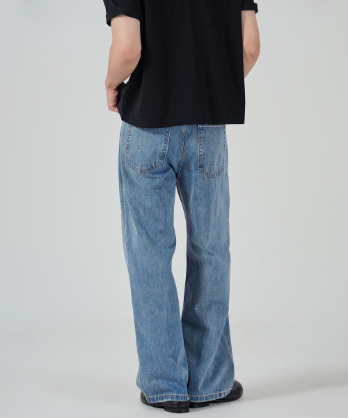 OWSA(オウサ)の「ストレートデニムパンツ - ブルー(デニムパンツ・メンズ・ブルー・MEDIUM/LARGE/X-LARGE/XX-LARGE)」の2枚目の写真