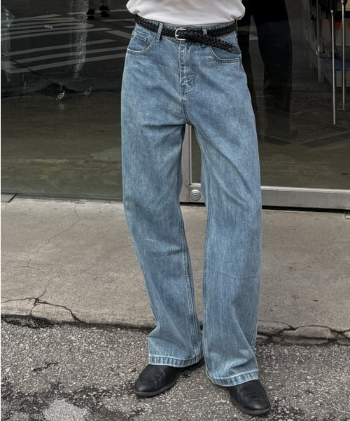 OWSA(オウサ)の「ストレートデニムパンツ - ブルー(デニムパンツ・メンズ・ブルー・MEDIUM/LARGE/X-LARGE/XX-LARGE)」の4枚目の写真