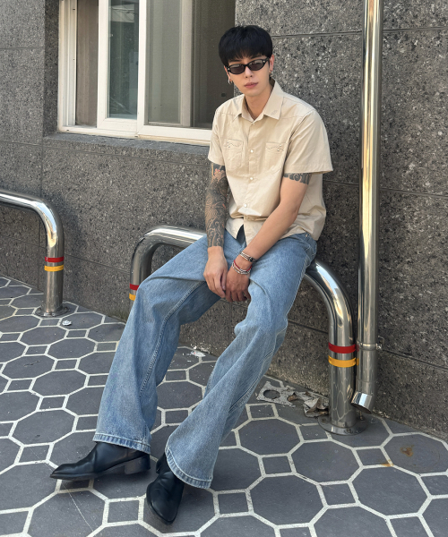 OWSA(オウサ)の「ストレートデニムパンツ - ブルー(デニムパンツ・メンズ・ブルー・MEDIUM/LARGE/X-LARGE/XX-LARGE)」の5枚目の写真