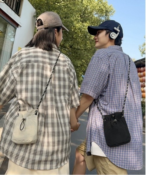 BACKYARD FAMILY(バックヤードファミリー)の「巾着 ショルダーバッグ(ショルダーバッグ・レディース・ライトブルー/ベージュ/オフホワイト/ブラック・FREE)」の16枚目の写真