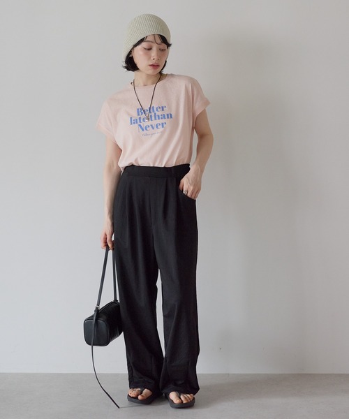 HEART MARKET(ハートマーケット)の「【接触冷感】R/Nカノコタックワイドカーブパンツ(その他パンツ・レディース・グレー/チャコール/ブラック/カーキ・MEDIUM/MEDIUM/TALL/LARGE/TALL/LARGE)」の8枚目の写真