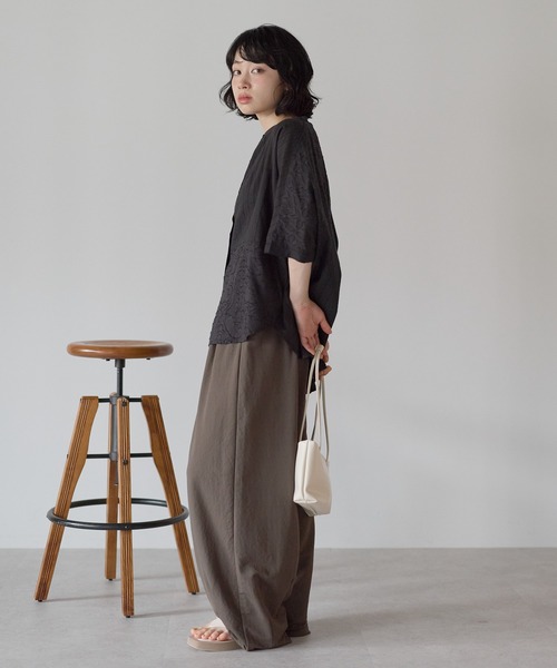 HEART MARKET(ハートマーケット)の「【接触冷感】R/Nカノコタックワイドカーブパンツ(その他パンツ・レディース・グレー/チャコール/ブラック/カーキ・MEDIUM/MEDIUM/TALL/LARGE/TALL/LARGE)」の21枚目の写真
