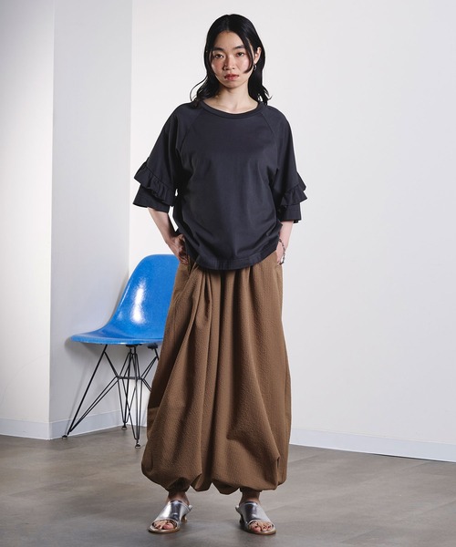 ROSE BUD（ローズバッド）の「mici/BALLOON PANTS（その他パンツ・レディース・ネイビー/ベージュ・ONE SIZE）」の9枚目の写真