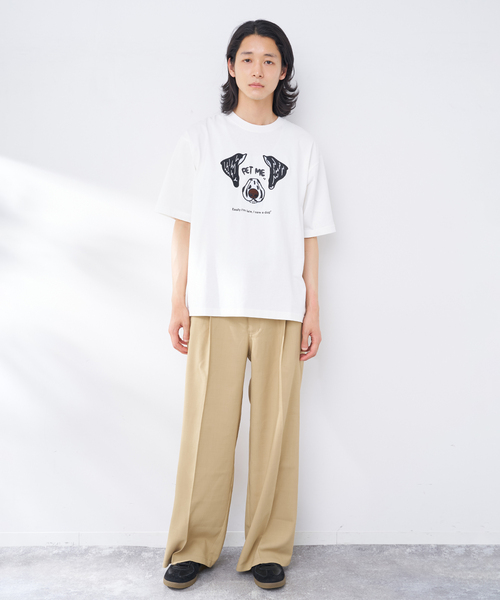 B.C STOCK(ベーセーストック)の「MICCHI フェイスドッグTEE(Tシャツ/カットソー・メンズ・ブラック/ホワイト/ベージュ・LARGE/MEDIUM)」の19枚目の写真