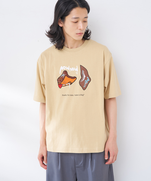 B.C STOCK(ベーセーストック)の「MICCHI フェイスドッグTEE(Tシャツ/カットソー・メンズ・ブラック/ホワイト/ベージュ・LARGE/MEDIUM)」の12枚目の写真
