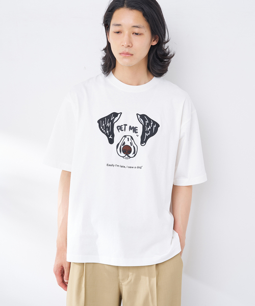 B.C STOCK(ベーセーストック)の「MICCHI フェイスドッグTEE(Tシャツ/カットソー・メンズ・ブラック/ホワイト/ベージュ・LARGE/MEDIUM)」の19枚目の写真