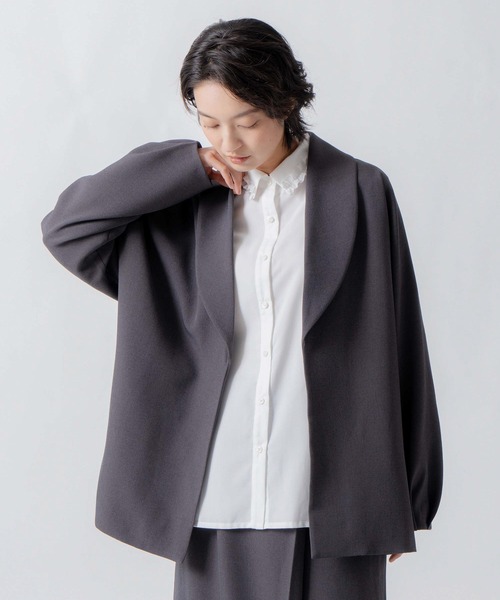 WHYTO.(ホワイト)の「「WHYTO. / ホワイト」dolman sleeve tailored jacket(その他アウター・レディース・杢グレー/チャコールグレー/ブラック・36/38)」の3枚目の写真