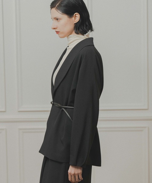 WHYTO.(ホワイト)の「「WHYTO. / ホワイト」dolman sleeve tailored jacket(その他アウター・レディース・杢グレー/チャコールグレー/ブラック・36/38)」の8枚目の写真