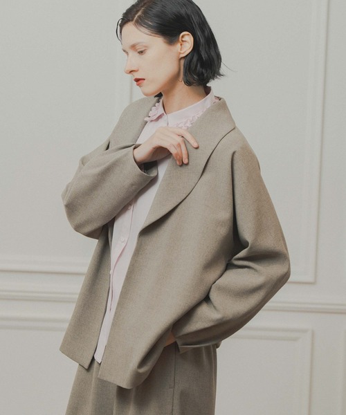 WHYTO.(ホワイト)の「「WHYTO. / ホワイト」dolman sleeve tailored jacket(その他アウター・レディース・杢グレー/チャコールグレー/ブラック・36/38)」の16枚目の写真