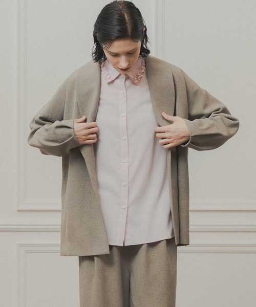 WHYTO.(ホワイト)の「「WHYTO. / ホワイト」dolman sleeve tailored jacket(その他アウター・レディース・杢グレー/チャコールグレー/ブラック・36/38)」の18枚目の写真
