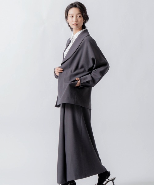 WHYTO.(ホワイト)の「「WHYTO. / ホワイト」dolman sleeve tailored jacket(その他アウター・レディース・杢グレー/チャコールグレー/ブラック・36/38)」の22枚目の写真