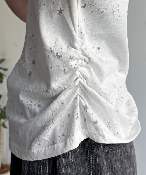 CPCM(シーピーシーエム)の「星柄スラブシアーT(Tシャツ/カットソー・レディース・ホワイト/イエロー/グレー・FREE)」の19枚目の写真