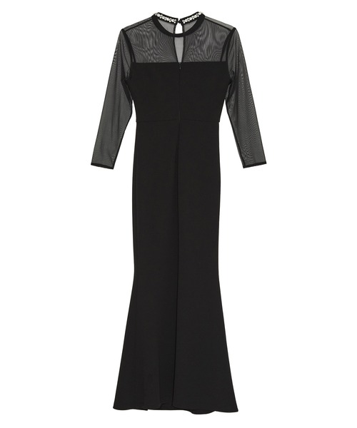 Leja(レジャ)の「【LEJA】2WAYスパンコールフリルビジューネックマーメイドワンピースドレス2点セット美脚効果結婚式 パーティードレス 成人式 二次会 同窓会 お呼ばれ オケージョン 20代 30代(ドレス・レディース・ブラック・MEDIUM/SMALL)」の18枚目の写真