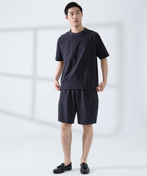 ABAHOUSE GRAY(アバハウスグレイ)の「【セットアップ対応】360°ストレッチ リップストップ リラックス ショートパンツ / 吸水速乾 / 遮熱 / UVカット(その他パンツ・メンズ・ネイビー/ブラック/チャコールグレー・48/46)」の4枚目の写真