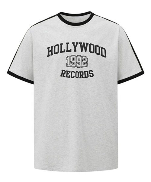 NOWLE（ノウル）の「【NOWLE】カレッジグラフィック リンガー半袖Tシャツ / レトロスポーツライン ハリウッドレコード トップス（Tシャツ/カットソー・メンズ・グレー・MEDIUM/X-LARGE/LARGE）」の21枚目の写真