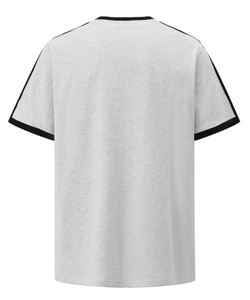 NOWLE（ノウル）の「【NOWLE】カレッジグラフィック リンガー半袖Tシャツ / レトロスポーツライン ハリウッドレコード トップス（Tシャツ/カットソー・メンズ・グレー・MEDIUM/X-LARGE/LARGE）」の22枚目の写真