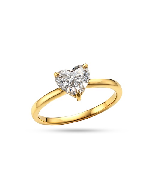 UNITED JEWELS(ユナイテッドジュエルズ)の「K18 ラボグロウンダイヤモンド リング(ハート)(リング・レディース・イエローゴールド・13号)」の1枚目の写真