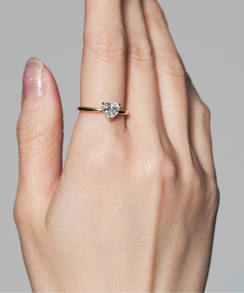 UNITED JEWELS(ユナイテッドジュエルズ)の「K18 ラボグロウンダイヤモンド リング(ハート)(リング・レディース・イエローゴールド・13号)」の3枚目の写真