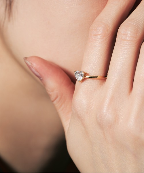 UNITED JEWELS(ユナイテッドジュエルズ)の「K18 ラボグロウンダイヤモンド リング(ハート)(リング・レディース・イエローゴールド・13号)」の4枚目の写真