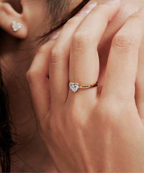 UNITED JEWELS(ユナイテッドジュエルズ)の「K18 ラボグロウンダイヤモンド リング(ハート)(リング・レディース・イエローゴールド・13号)」の8枚目の写真