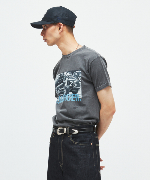 JOURNAL STANDARD(ジャーナルスタンダード)の「J.J.MERSER / ジェイジェイマーサー プリント Tシャツ(Tシャツ/カットソー・メンズ・ライトブルー/ブラック系その他/ライトグリーン・LARGE/MEDIUM)」の8枚目の写真