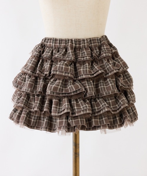 one after another NICE CLAUP(ワンアフターアナザーナイスクラップ)の「【SMサイズ展開】フリフリミニスカート(スカート・レディース・ブラック/オフホワイト/ブラウン系その他・SMALL/MEDIUM)」の4枚目の写真