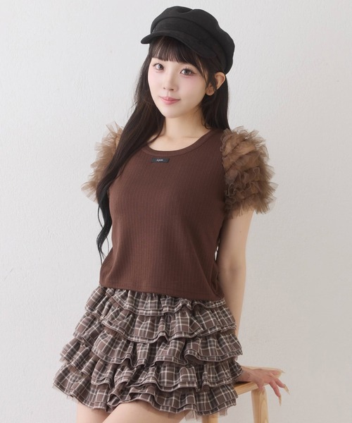 one after another NICE CLAUP(ワンアフターアナザーナイスクラップ)の「【SMサイズ展開】フリフリミニスカート(スカート・レディース・ブラック/オフホワイト/ブラウン系その他・SMALL/MEDIUM)」の13枚目の写真