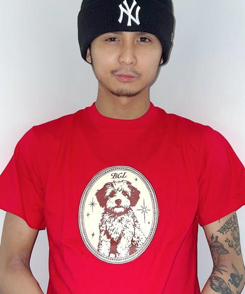 BGL(ビージーエル)の「【ZOZO限定!】DOG GRAPHIC TEE / 犬柄 / トイプードル / プリント / 韓国ストリート 半袖Tシャツ(Tシャツ/カットソー・レディース・ブルー/ホワイト/ブラック/レッド・XS/M/S)」の4枚目の写真