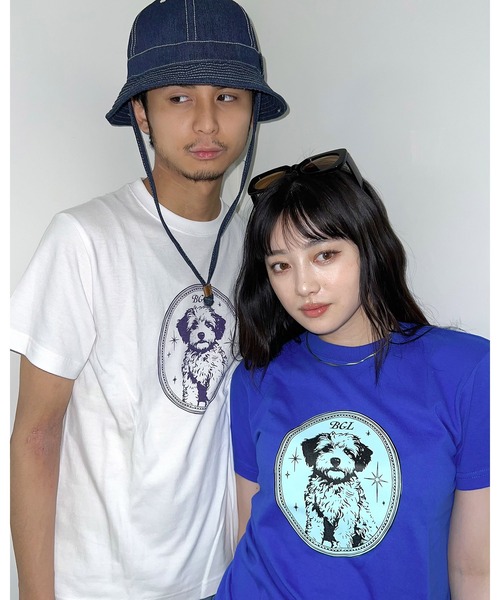 BGL(ビージーエル)の「【ZOZO限定!】DOG GRAPHIC TEE / 犬柄 / トイプードル / プリント / 韓国ストリート 半袖Tシャツ(Tシャツ/カットソー・レディース・ブルー/ホワイト/ブラック/レッド・XS/M/S)」の6枚目の写真