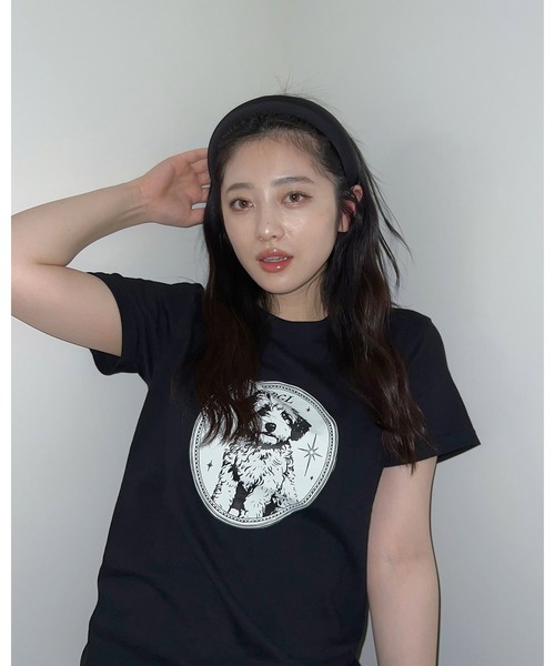 BGL(ビージーエル)の「【ZOZO限定!】DOG GRAPHIC TEE / 犬柄 / トイプードル / プリント / 韓国ストリート 半袖Tシャツ(Tシャツ/カットソー・レディース・ブルー/ホワイト/ブラック/レッド・XS/M/S)」の9枚目の写真