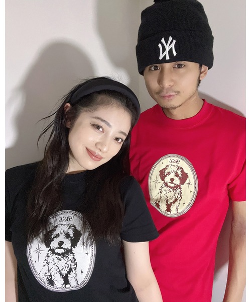 BGL(ビージーエル)の「【ZOZO限定!】DOG GRAPHIC TEE / 犬柄 / トイプードル / プリント / 韓国ストリート 半袖Tシャツ(Tシャツ/カットソー・レディース・ブルー/ホワイト/ブラック/レッド・XS/M/S)」の10枚目の写真